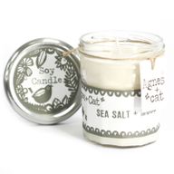 Bougie en Pot de Confiture à la Cire de Soja 220gr - Sel Marin et Mousse