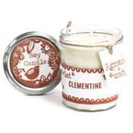 Bougie en Pot de Confiture à la Cire de Soja 220gr - Clémentine