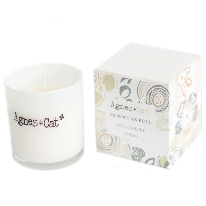 Coffret Cadeau Bougie Votive en Cire de Soja 200 gr - Rouleau marocain