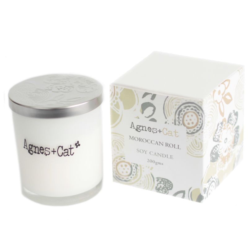 Coffret Cadeau Bougie Votive en Cire de Soja 200 gr - Rouleau marocain