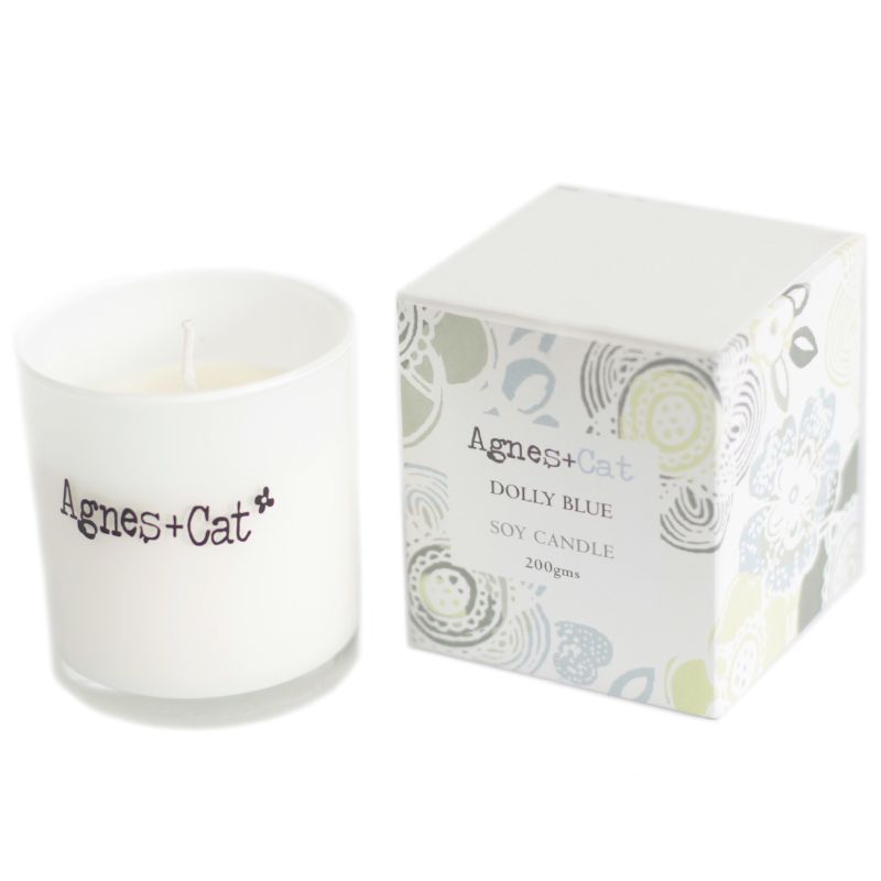 Coffret Cadeau Bougie Votive en Cire de Soja 200 gr - Dolly Bleu