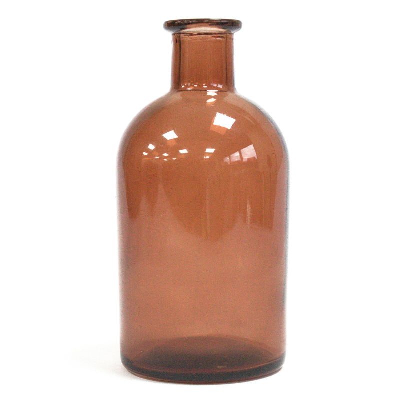 250 mL Bouteilles Diffuseur Antique Ronde - Ambrée (bouchons vendus séparément)