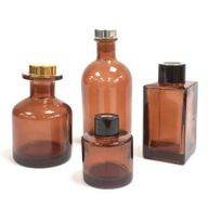 100 mL Bouteille Diffuseur Longue - Ambrée (Bouchons vendus séparément)