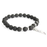 Bracelet Pierre Fine - Aile d'Ange/ Agate Noire