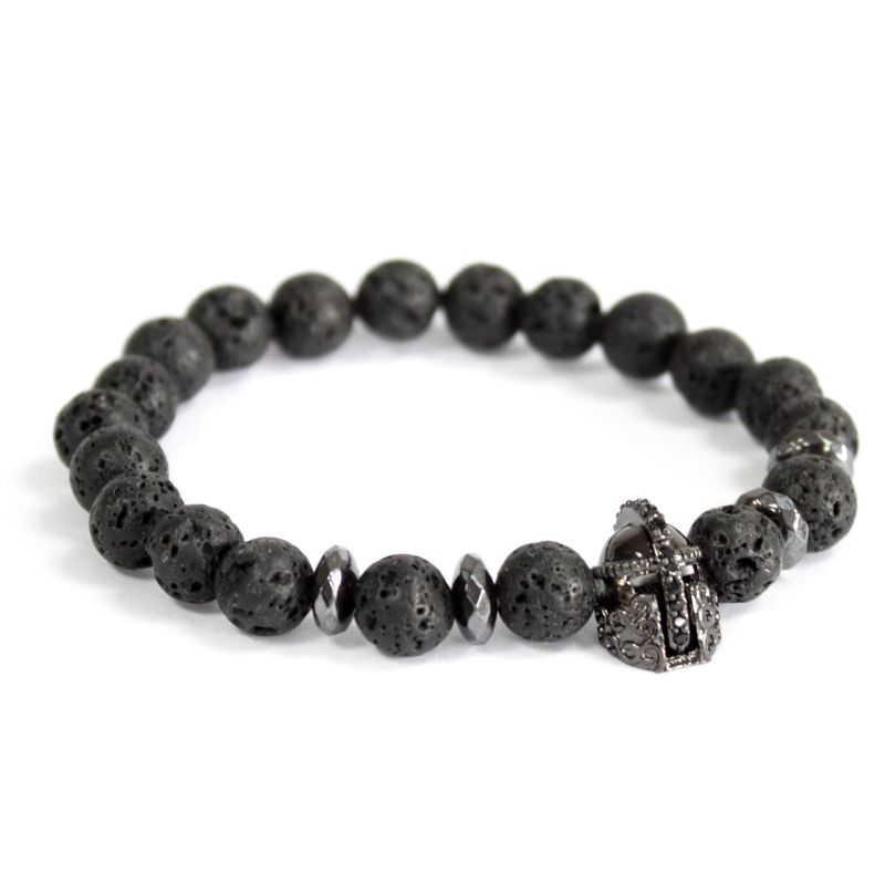 Bracelet Pierre Fine - Barbute/ Pierre de Lave