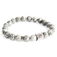 Bracelet Pierre Fine - Lingot/ Agate Grise