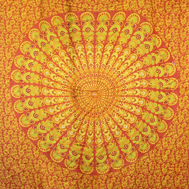 Paréos Mandala - Orange Citron Vert
