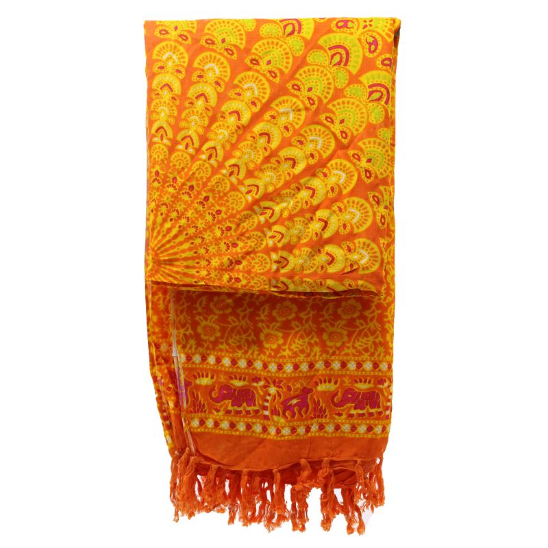 Paréos Mandala - Orange Citron Vert