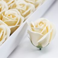 Roses de Savon  pour Bouquet- Medium/Ivoire