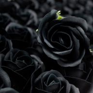 Roses de Savon  pour Bouquet- Medium/Noir