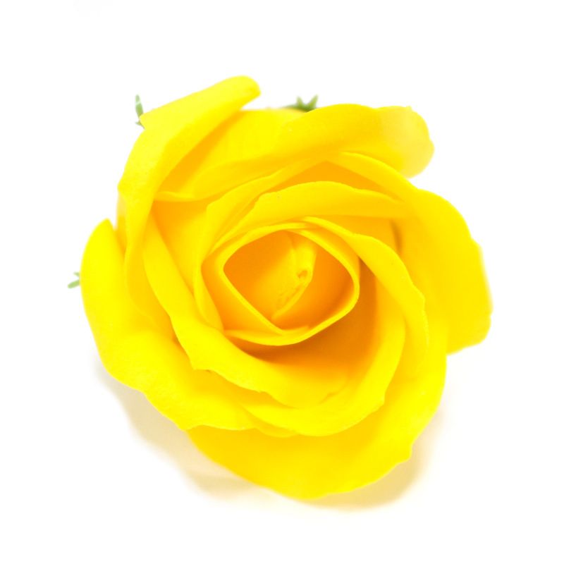 Roses de Savon pour Bouquet- Medium/Jaune