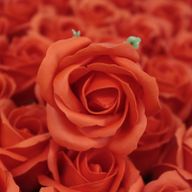 Roses de Savon  pour Bouquet- M/Orange foncé