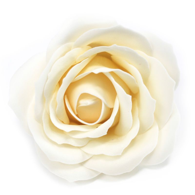 Roses de Savon pour Bouquet- Larges Ivoire