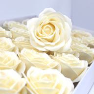 Roses de Savon pour Bouquet- Larges Ivoire