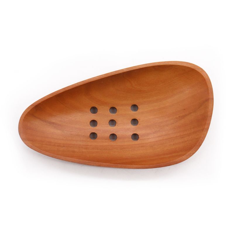 Porte-Savon en Bois de Naseberry – Forme Galet