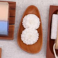 Porte-Savon en Bois de Naseberry – Forme Galet