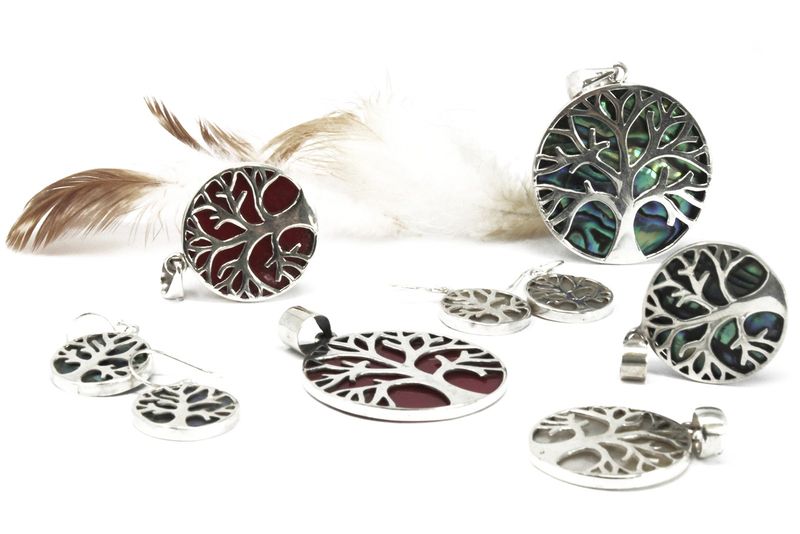 Boucles d'Oreilles Argent Arbre de Vie 15mm- Ormeau