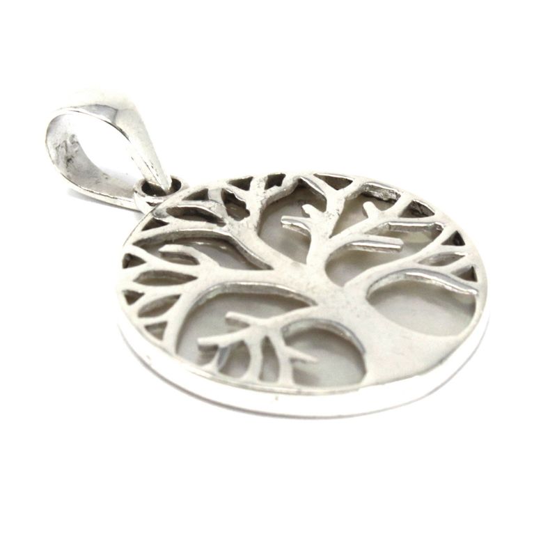 Pendentif Argent Arbre de Vie 22mm - Nacre