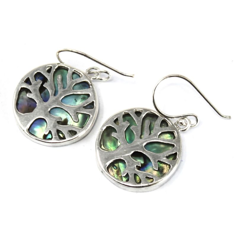 Boucles d'Oreilles Argent Arbre de Vie 15mm- Ormeau