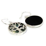 Boucles d'Oreilles Argent Arbre de Vie 15mm- Ormeau