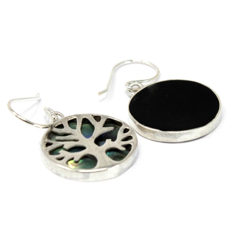 Boucles d'Oreilles Argent Arbre de Vie 15mm- Ormeau