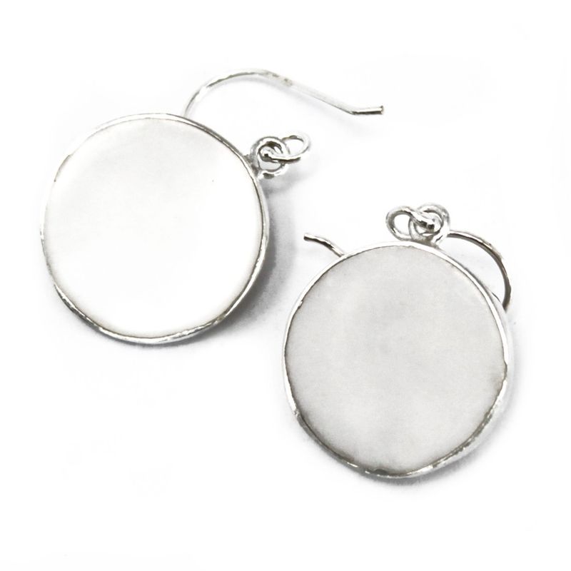 Boucles d'Oreilles Argent Arbre de Vie 15mm - Nacre