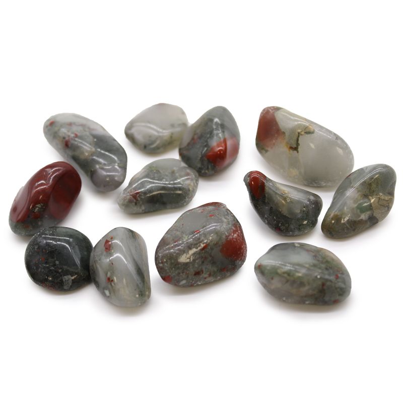 Pierres roulées Africaines moyennes - Bloodstone - Sephtonite