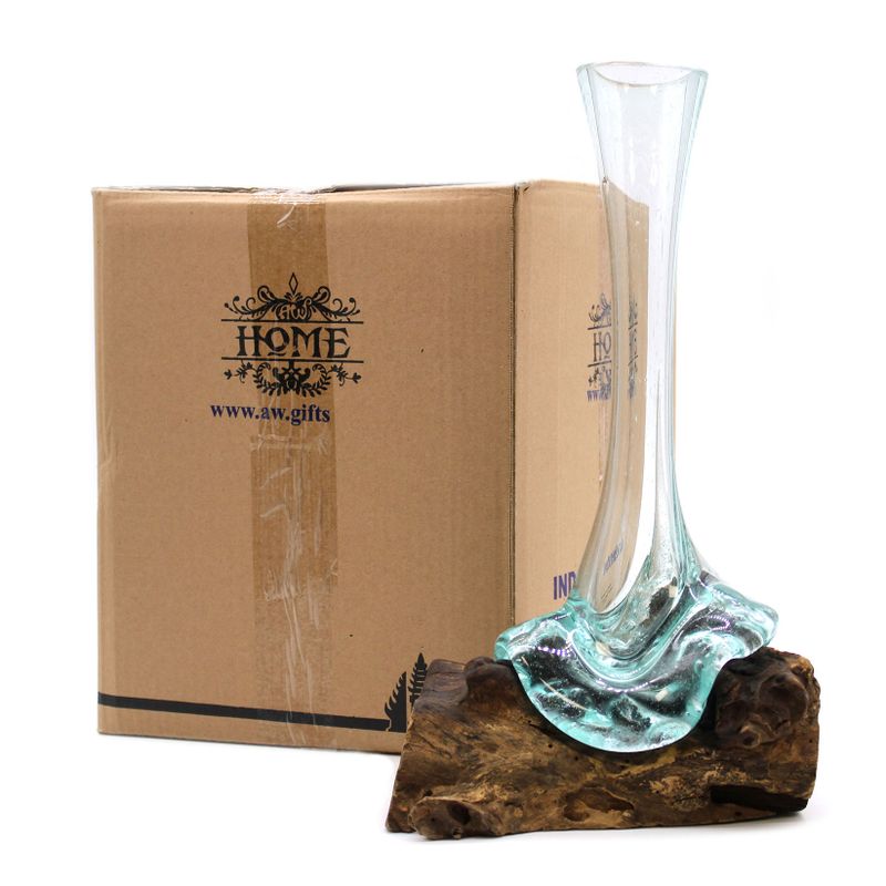 Vase en Verre Soufflé sur Racine - Long