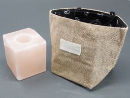 Sac Cadeau en Coton & Jute Naturelle - Doublure Noire - Grand