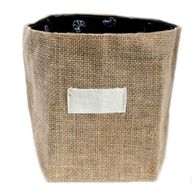 Sac Cadeau en Coton & Jute Naturelle - Doublure Noire - Grand