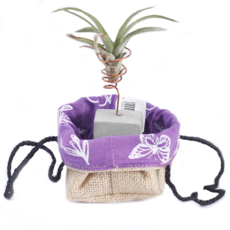 Sac Cadeau en Coton & Jute Naturelle - Doublure Lavande - Petit