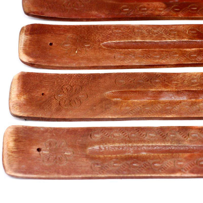 Porte-encens en bois de manguier Sculptés