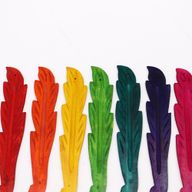 Porte-encens en bois de manguier - Feuilles différents coloris