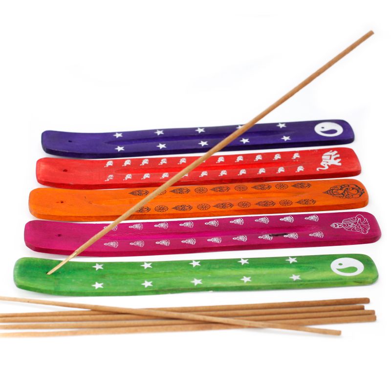 Porte-encens Couleurs et dessins assortis