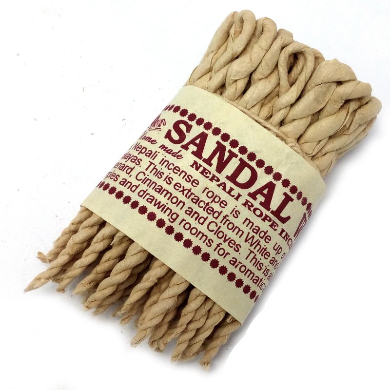Cordes d'Encens aux Herbes Pures - Bois de Santal & Épices
