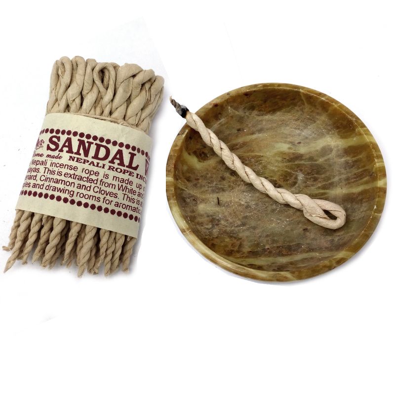 Cordes d'Encens aux Herbes Pures - Bois de Santal & Épices