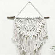 Tenture murale en Macramé - Maison et Coeur