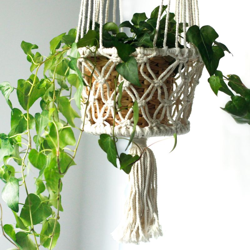 Suspension Macramé pour Plantes - Pots Double