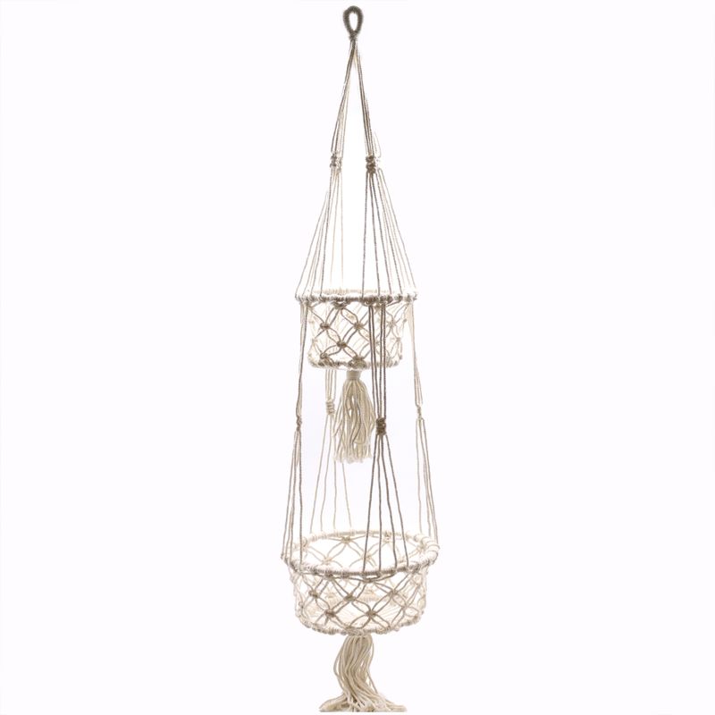 Suspension Macramé pour Plantes - Pots Double