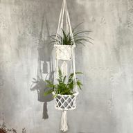Suspension Macramé pour Plantes - Pots Double