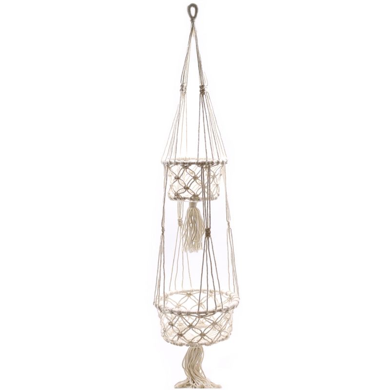 Suspension Macramé pour Plantes - Pots Double