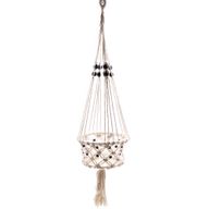 Suspension Macramé pour Plantes - Large Pot à Perles