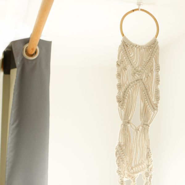 Suspension Macramé pour Plantes - Long avec cercle