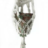 Suspension Macramé pour Plantes - Long avec cercle