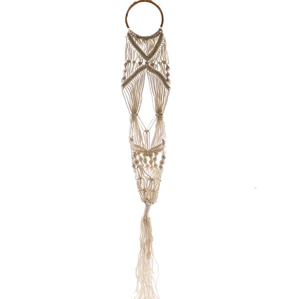 Suspension Macramé pour Plantes - Long avec cercle