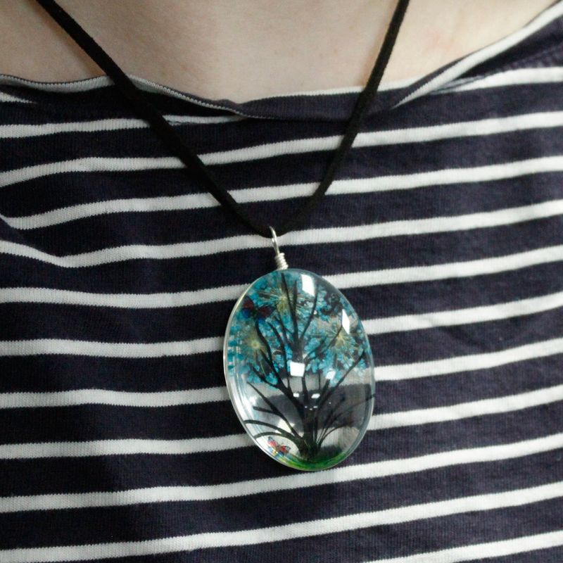 Bijoux Fleurs Pressées - Arbre de la vie Set - Assorti