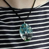 Bijoux Fleurs Pressées - Arbre de la vie Set - Rose Vif