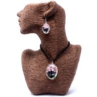 Bijoux Fleurs Pressées - Arbre de la vie Set - Rose