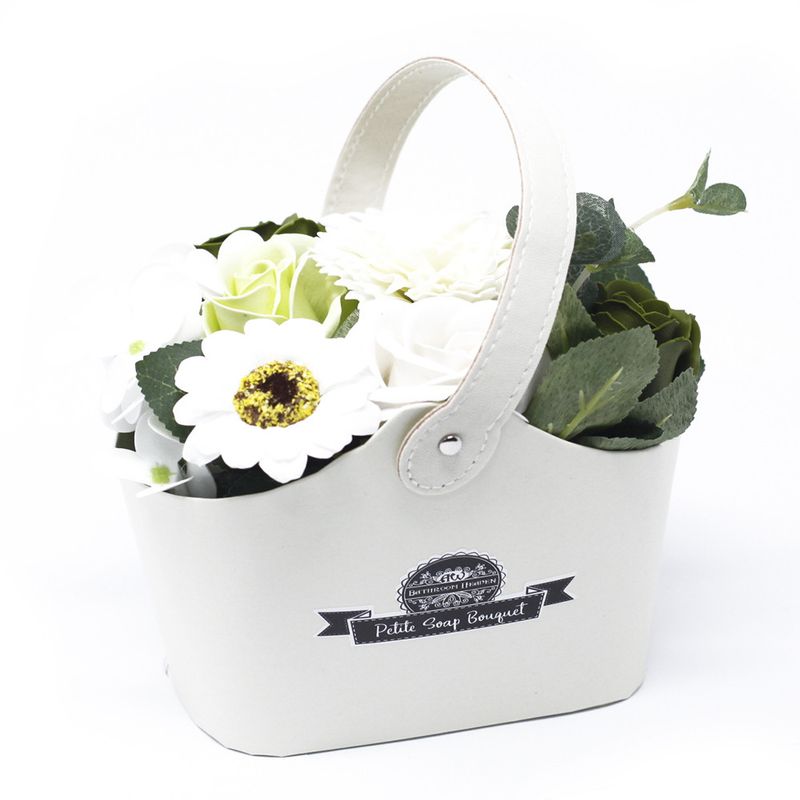 Bouquet Petit Panier - Vert Pastel