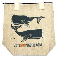 Sacs Cabas Jute Éco Baleines - 4 modèles assortis)
